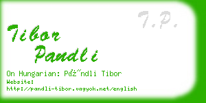 tibor pandli business card